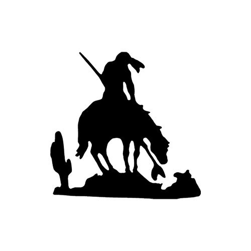 Amazon Com End Of The Trail Indian Small Tall Black Vinyl Window Decal Sticker Automotive