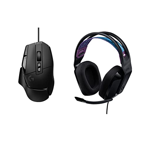 Logitech G502 X Wired Gaming Mouse + G335 Wired Gaming Headset - Black
