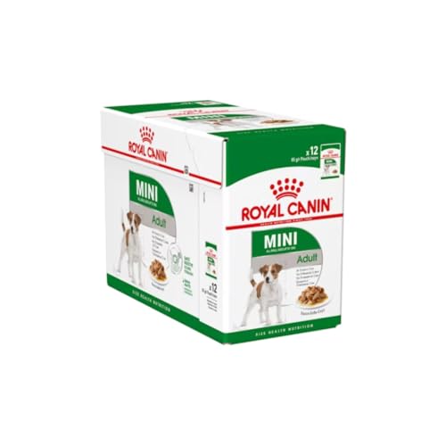 Royal Canin Mini Adult | 12 x 85 g | Alimento húmedo para perros pequeños adultos | Puede utilizarse para una nutrición óptima de razas pequeñas de perros