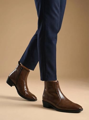 Image of Big Fox Men's Classic Cuban Boots | Premium Ankle-Length Boots | Stylish, Durable & Comfortable