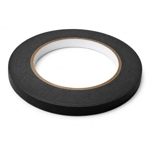 Image of Black Garment Adhesive Tape - 3 /8 inch x 60 Yards, 3 Rolls | Precision Marking & Draping Tape for Tailors, Dry Cleaners, Fashion Design Students, Pattern Makers & Clothing Manufacturers