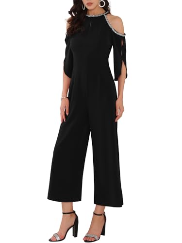 Mono halter de lentejuelas para bodas de noche y cócteles elegantes