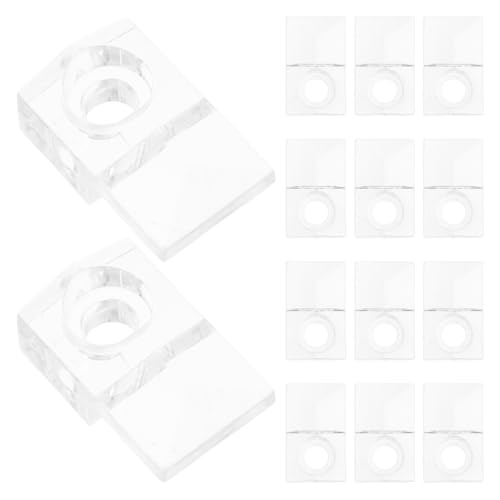 Sosoport 50 Clips para Espejo de Vidrio Transparentes con Tornillos y Anclajes para Montaje en Pared, Abrazaderas de Fijación para Espejos, Kit de Soporte para Puertas y Marcos de Vidrio