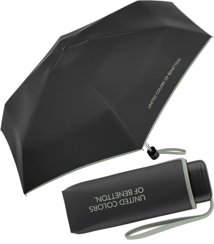 Benetton Taschenschirm Ultra Mini Flat FS 2024 - black-iceberg green