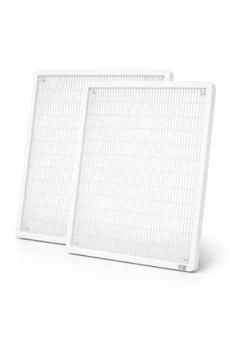 Image of AC Jali - 18x18 Inch Outdoor Unit Grill, Universal Size for 1.5 Ton, Durable Rust-Free PVC Plastic, Weather Resistant, Easy Install | Match Size Before Purchase | Screw Type:- Up (2)