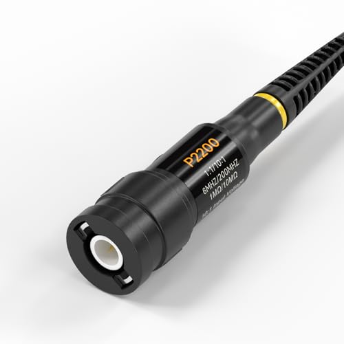Cleqee Oszilloskop-Clip-Tastköpfe 200MHz 2 Stück vollständig isolierte BNC-Endtastköpfe mit Zubehörsatz 1X 10X