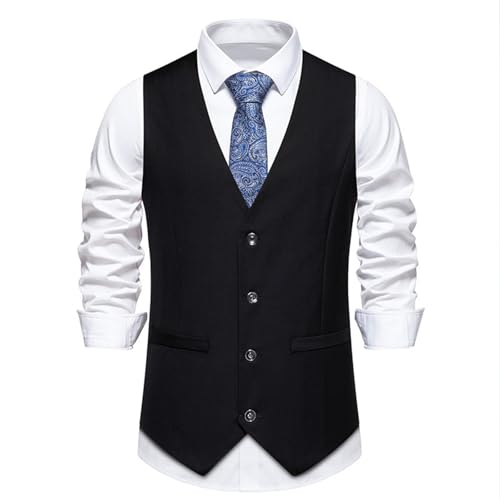 Men's Vest Spring Autumn Wedding V Neck Banquet Party Sleeveless Top4
