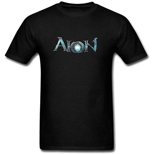 Men's Aion Upheaval Game Logo ColorName Short Sleeve T-Shirts Black M