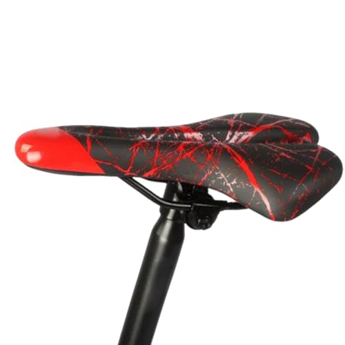 Sillín de bicicleta de montaña, sillín de bicicleta de repuesto con impresión – Resistente a los rayos UV con amortiguación para ciclismo urbano, montaña y rutas cortas