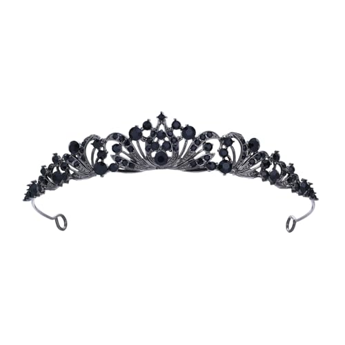 Black Tiara Crown for Women Wedding Tiaras for Bride Princess Crowns and Tiaras for Girl Rhinestone Crowns for Birthday Halloween Cosplay Christmas Party Prom Gifts