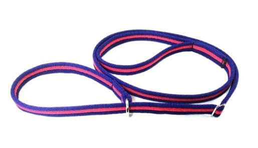 Dog Slip Lead Training Walking Leash 60" Long Obedience Slip On Dog Lead Soft Comfortable Air Webbing In (Purple/Pink, 20mm)