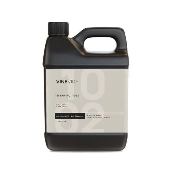 VINEVIDA [32 Fl Oz] Scent NO.1002 Inspired By Black Velvet Fragrance Oil For Cold Air Diffuser Aromatic Notes of Amber Bergamot Rose Essential Oils for Diffuser Oil Refill & Air Freshener Room Spray