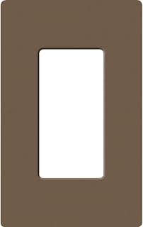 Lutron Claro 1 Gang Wall Plate for Decorator/Rocker Switches, Satin, Espresso (SC-1-EP) (1-Pack) SC-1-EP