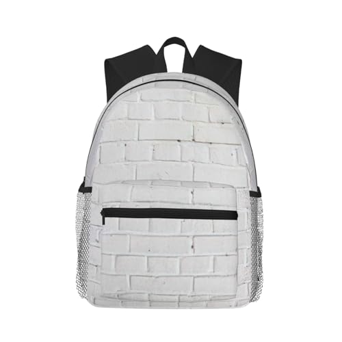 Sac à dos briques blanches unisexe pour gym et randonnée