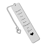 Best Friend Bookmark Gifts Long Distance Friendship Gifts Because I Knew You I Have Been Changed for Good Book Marker Reading Lovers Gift for Women Men Coworker Reader Christmas Graduation Gifts