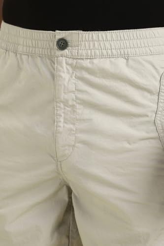 Image of Allen Solly Men's Regular Mid‑Rise Casual Pants | Cotton‑Blend Fabric | Solid Parachute Pants | Stylish & Comfortable Fit