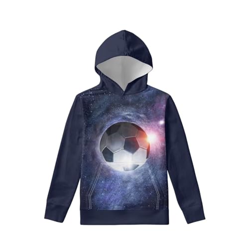 Image of WELLFLYHOM Boys Hooded Sweatshirts Hoodie Pullover Cool Graphic Crewneck Blouses Size 6-16