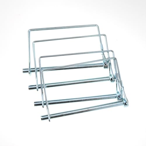 TAODAN - TAODAN 4PCS Stainless Steel Axle Locking Coupler Pin 1/4 Inch Diameter Wire Locking Pin 4 Inch Long Trailer Coupler for Farm Lawn Garden Trailer Hitch Receiver