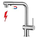 【Niederdruck 3 Anschlüsse】Diese wasserhahn Niederdruck Küche ausziehbar wird mit Standard 3/8 Zoll 3-Anschlussschläuchen geliefert, funktioniert nur für Untertischgeräte und Boiler zur Warmwasserbereitung.