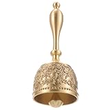 Gatuida Campana de Mano de Metal con Diseño Vintage y Timbre de Servicio Extra Fuerte para Hotel Bar Oficina Escuela y Decoración de Mesa