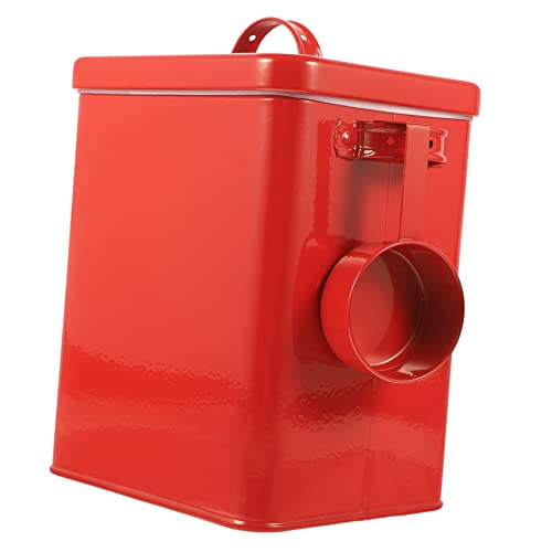 Ciieeo Box Kitchen Storage Bucket Organizer Bins for Food Storage Bin with Lid Dog Treat Storage Large Kitchen Organizers and Storage Collapsible Storage Bin Canister Pet Small Iron Red