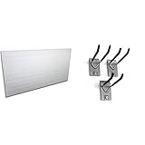 Proslat 88102 Heavy Duty PVC Slatwall Garage Organizer, 8-Feet by 4-Feet Section, White & 13010...