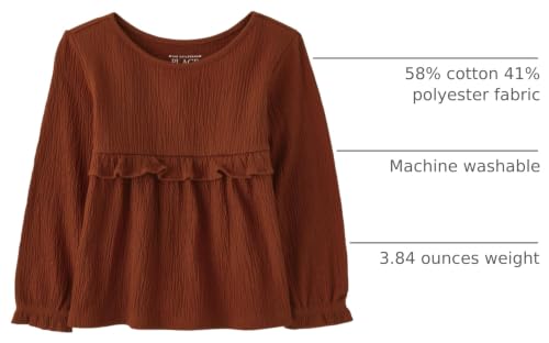 Image of The Children's Place Girls and Toddler Long Sleeve Everyday Casual Knit Shirt