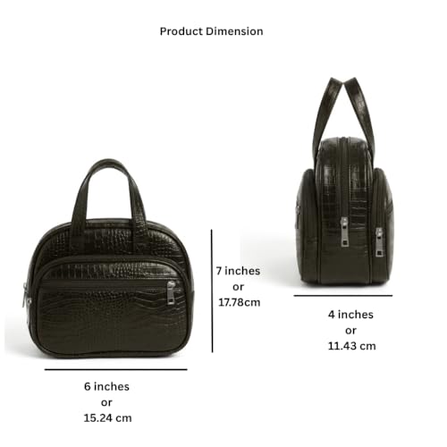Image of Women's Stylish Trendy Leather Mini Handbag - Fashionable, Compact Purse for Casual and Formal Occasions