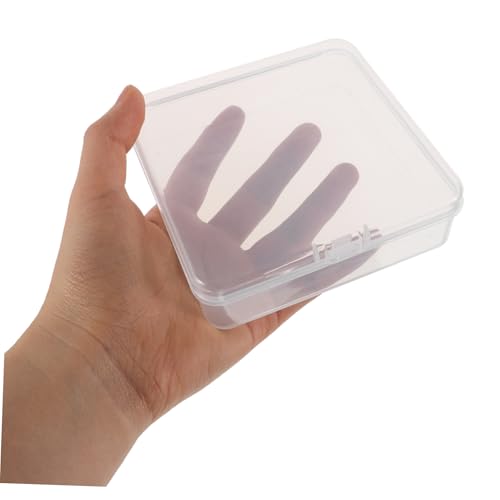 Boîte rangement plastique perles transparente rectangulaire