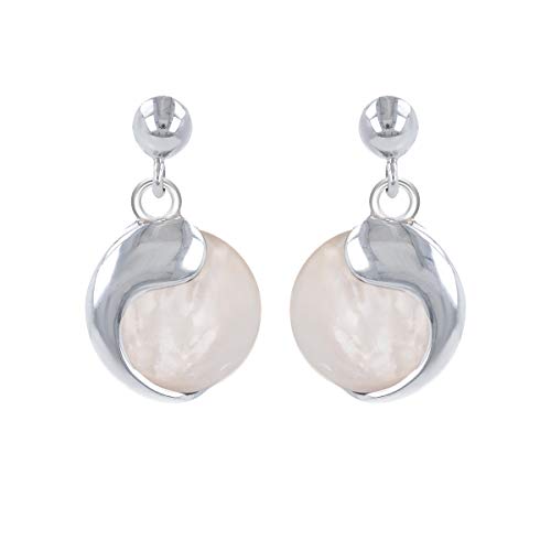 Boucles d'oreilles nacre et Argent 925 Luna le cadeau chic pour elle