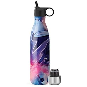 Simple Modern 20oz (590 ml) Waterfles met herbruikbaar rietje en roestvrijstalen schroefdop Stalen kolf vacuüm…