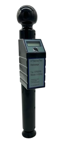 ATSensoTec Digitale Stützlastwaage mit Bluetooth und App, ABS-PC Kunststoff, Schwarz, 200 kg Tragkraft, Höhenverstellbar