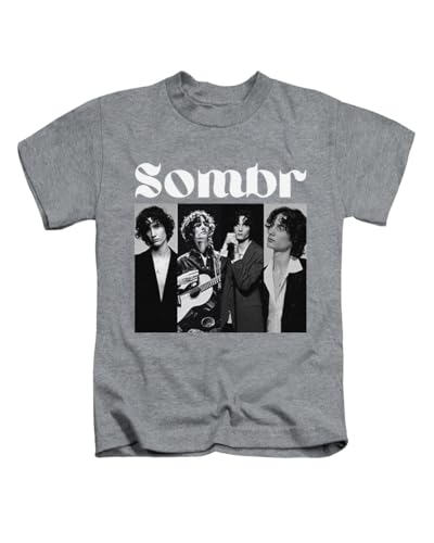 Image of Sombr. Novelty Iconic Trendy Cool Viral pop Tee T-Shirt Funny Unisex T Shirt Top Heather Grey