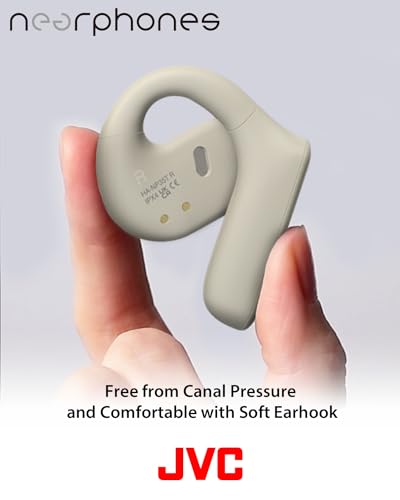 Image of JVC Nearphones Open Ear True Wireless Headphones with 16mm Large Drivers for Powerful Sound, Single Ear use, and Long Battery Life (up to 17 Hours) - HANP35TW (White)