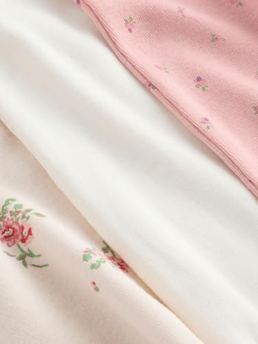 NEXT Mädchen Bedruckte Trägertops, 3er-Pack Rosa 7 Jahre