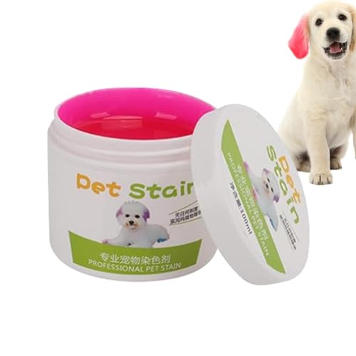Rurunklee Semi-permanente Hundehaarfarbe, 100 g Pigment Hundefarbe sicher, Tierhaarfarbe für Hunde, Katzen und alle Haustiere können gebadet werden