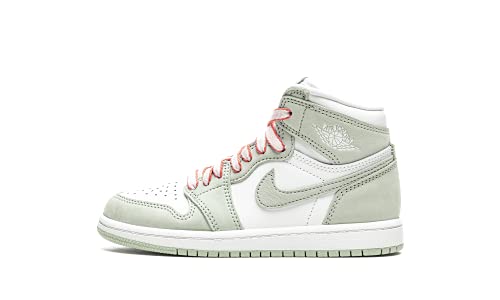 Nike Preschool Air Jordan 1 Retro High OG PS Seafoam, Seafoam/Healing Orange/White, 12.5 Little Kid