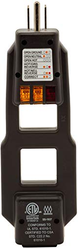 triplett et200 ac line splitter and gfci outletreceptacle tester with 5 visual indicators