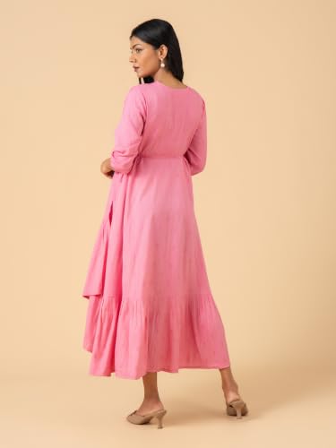Image of The Mom Store Maternity and Nursing Wrap Dress for New Mom | Pre and Post Pregnancy Wear for Womens | Trendy Stylish Printed Friendly Dresses for Women | Comfortable