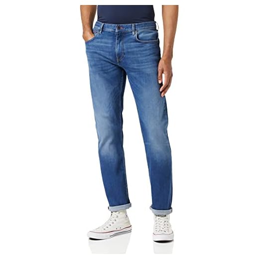 Jack & Jones Herren Glenn Original Slim Jeans, Blau (Blue Denim), 33W / 34L 4 Tommy Hilfiger Herren Regular Mercer STR Hobart Indigo Jeans, 33W / 34L
