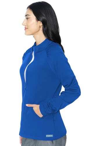 Image of Med Couture Women's Scrub Warm-Up Jacket Raglan with 4 Pockets with Ultra Soft and Durable Fabric - MC7660