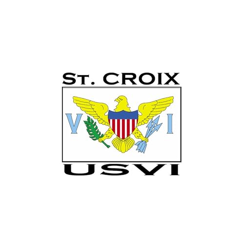 Imán Rectangular Bandera USVI St. Croix 3x2 pulg miniatura 2