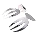 2 packs Salad Hands stainless Steel Salad Servers Tongs Bamboo Kitchen Helper Pasta Servers