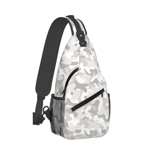 Sac banane pour voyage et sport avec motif camouflage gris clair