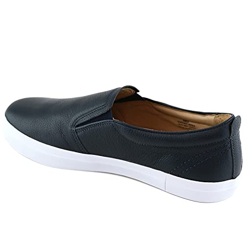 Marc Joseph New York Womens Casual Comfortable Genuine Leather Lightweight Low Top Fashion Slip-On Walking Sneaker Flat Shoes Navy Napa Soft 9 #TOP1