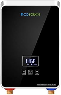 Tankless Water Heater Electric 240V, On Demand Hot Water Heater Digital Display 5.5kW,Electric Instant Hot Water Heater,Overheating Protection, Black