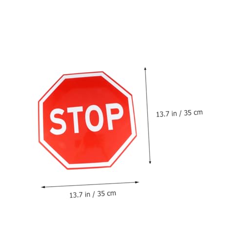 Panneau de signalisation octogonale en aluminium rouge vintage pour decoration interieure classique