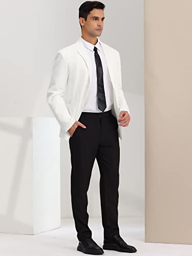 Lars Amadeus Men's Blazer Solid Slim Fit Single Breasted Lightweight Linen Sports Coat Blazer Jacket4