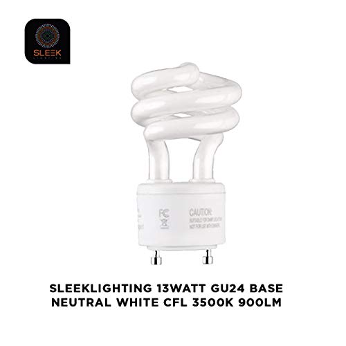 image for SLEEKLIGHTING - 13Watt GU24 Base 2 Prong Light Bulbs- UL approved-13w 