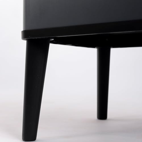 Curver Verto High 54L Mülleimer mit Push Deckel, optimal für Küche, einfache Sortierung, schlankes Design, mit Füßen, grau, 26,5 x 43,5 x 68,7 cm